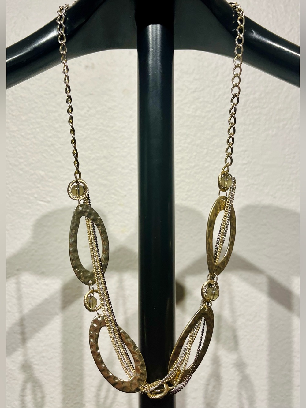Nygard Gold Tone Multi-Chain Oval Link Necklace